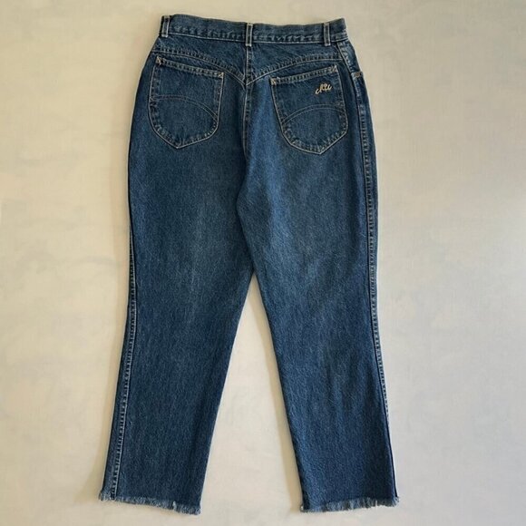 Chic Made In USA Vintage 80's Mom High Waisted Fringe Denim Jeans - Picture 5 of 9